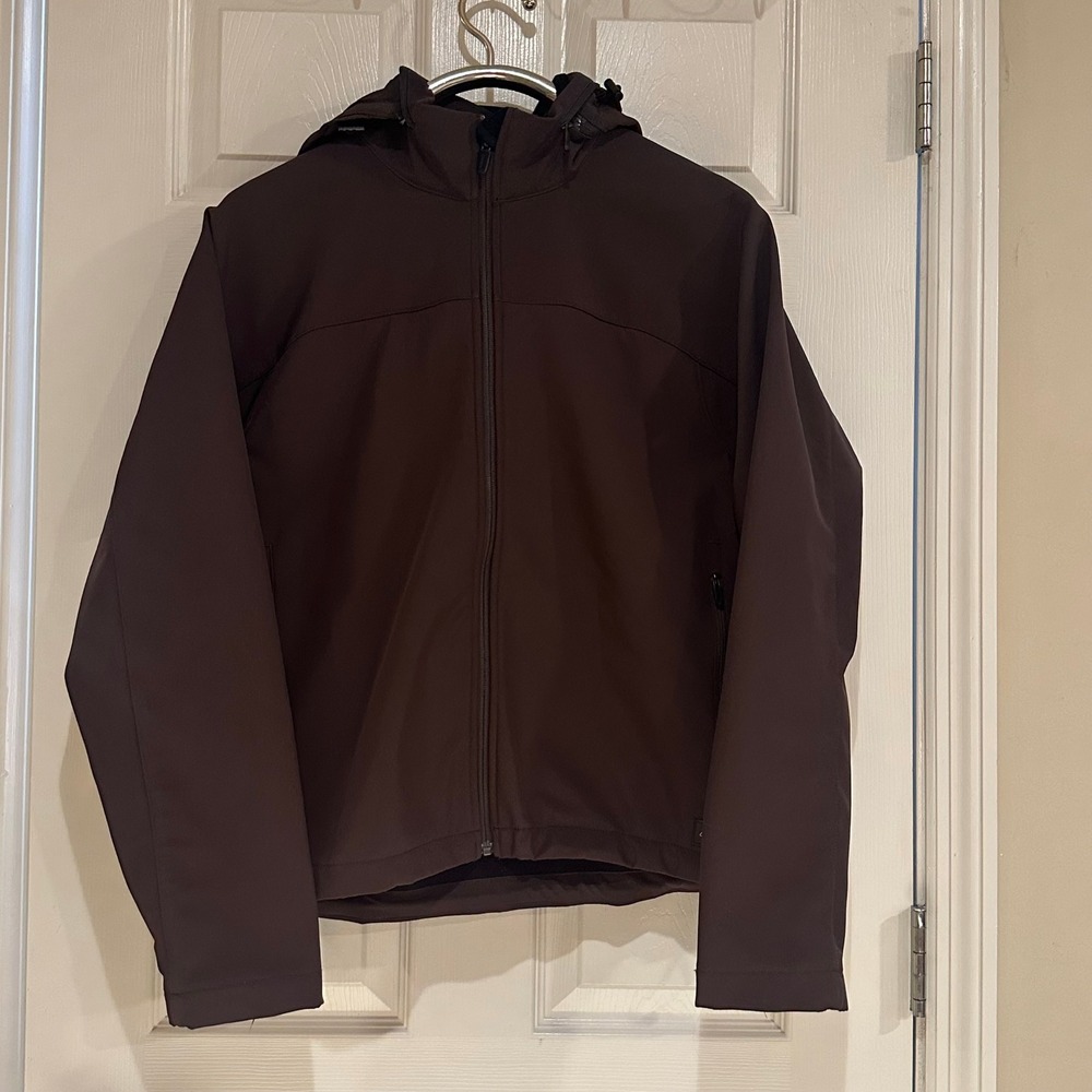 Dickies Performance System Softshell Hooded Jacket Brown XL FJ372CB Womens